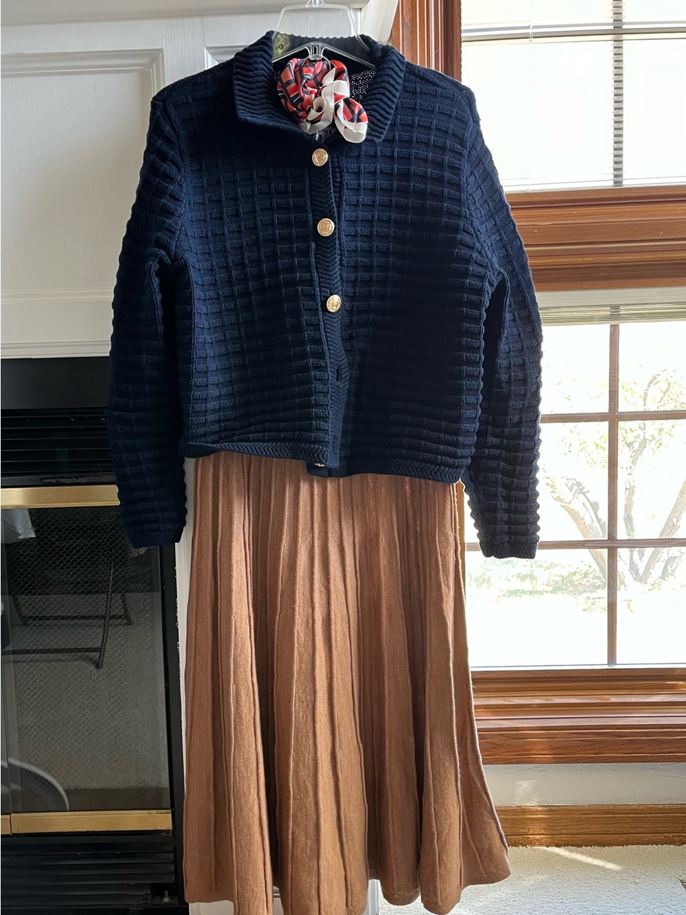 Talbots Brown Pleated Midi Skirt - Picture 14 of 16